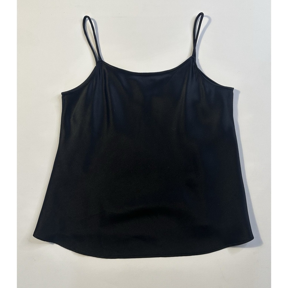 Women 100% Silk Georgio Armani Italy 44 Medium 8 10 Black Silk Camisole VTG